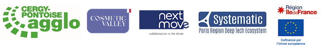 Cet évènement coorganisé par la Communauté d'agglomération de Cergy-Pontoise, Cosmetic Valley (filière cosmetique & parfum) , NextMove (filière automobile et mobilité) et Systematic Paris Region (filière deep tech) est co-financé par l'Union européenne.