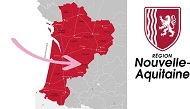 Map of New Aquitaine
